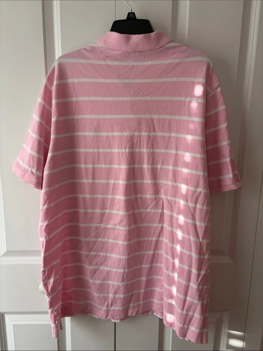 Polo by Ralph Lauren Pink and White Striped Cotton Polo Men's Size XXL